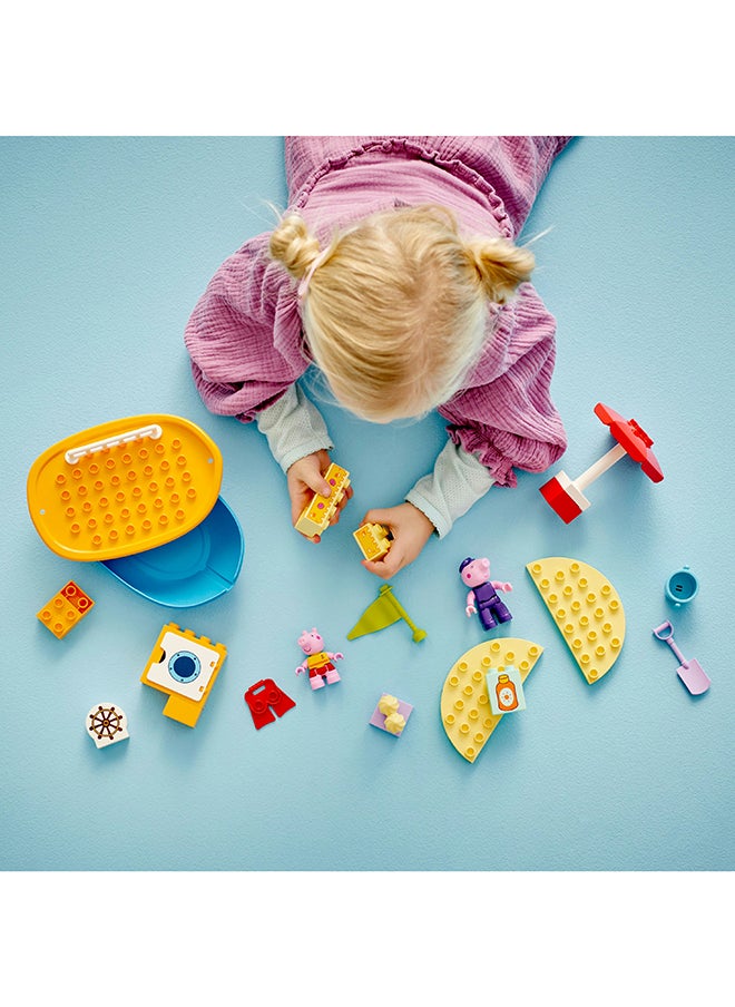 LEGO Duplo Peppa Pig Boat Trip Toy, Build-And-Rebuild Preschool Learning Playset With 2 Figures, Gift Idea For Toddlers Aged 2 Plus 10432 (23 Pieces)  - Image 4