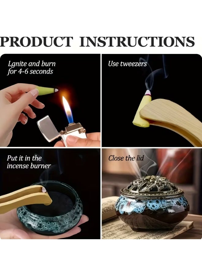 Incense Cones | ViviRasmi | Sandlewood, Rose, Lavendar, Oud, Bakhoor, Jasmine, Orange, Lemon Grass, Cherry Blossom, Sage, Agarwood, Dragon Blood, Osmanthus. Mixed 100 Pieces Random (Cones) - Image 4