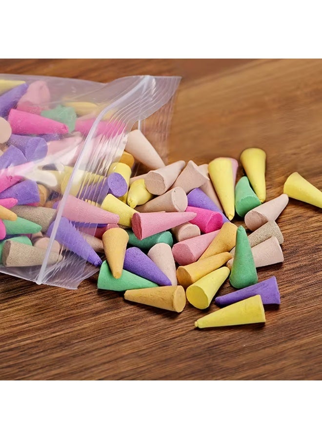 Incense Cones | ViviRasmi | Sandlewood, Rose, Lavendar, Oud, Bakhoor, Jasmine, Orange, Lemon Grass, Cherry Blossom, Sage, Agarwood, Dragon Blood, Osmanthus. Mixed 100 Pieces Random (Cones) - Image 3