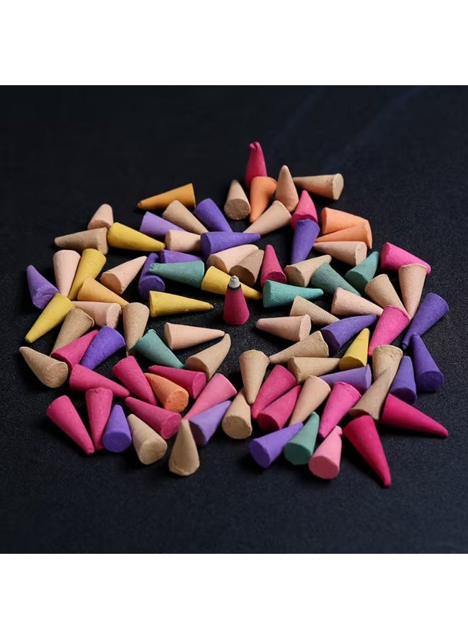 Incense Cones | ViviRasmi | Sandlewood, Rose, Lavendar, Oud, Bakhoor, Jasmine, Orange, Lemon Grass, Cherry Blossom, Sage, Agarwood, Dragon Blood, Osmanthus. Mixed 100 Pieces Random (Cones) - Image 2