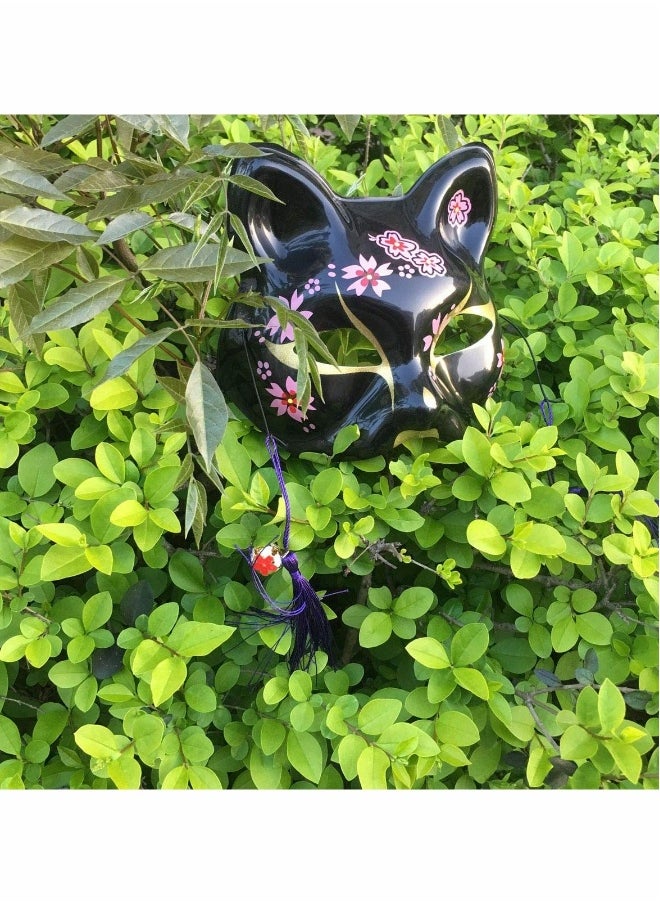Fox Mask Cosplay for Costume,Animal Cosplay Kabuki Half Face Cat Masks Masquerade Party  - Image 5