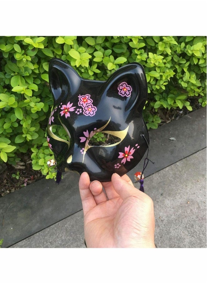 Fox Mask Cosplay for Costume,Animal Cosplay Kabuki Half Face Cat Masks Masquerade Party  - Image 4
