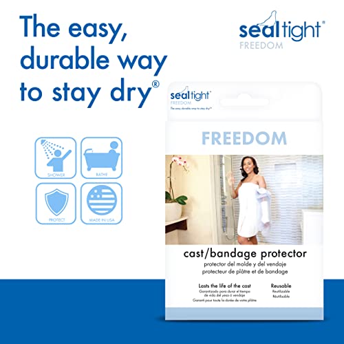 Brownmed براونميد - واقي الجبيرة والضمادة Seal-Tight Freedom - غطاء جبيرة مقاوم للماء للاستحمام للأذرع - حقيبة جبيرة للاستحمام والسباحة - واقي استحمام متين - ذراع بالغ - Image 3