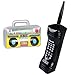 JOLLYSTYLE 2PCS Inflatable Boombox and Mobile Phone 80s 90s Party Decorations Supplies Cosplay Props Rappers Hip Hop BBoys Costume Accessory - Image 3