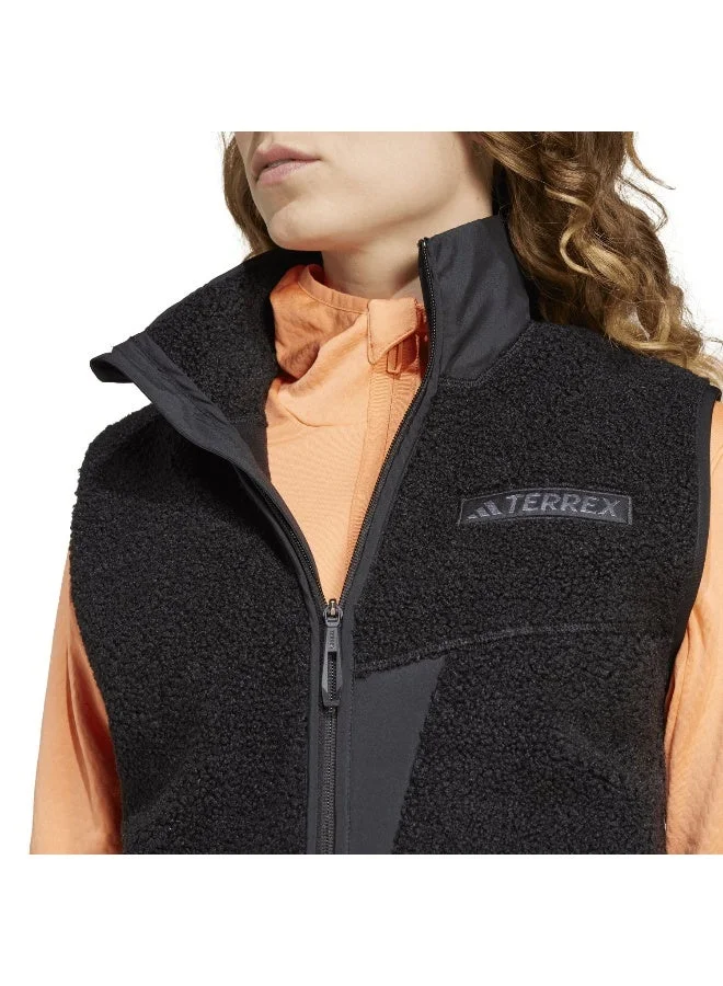 Adidas BLACK Adidas W Xpl Hp Fl Vst Black Polarfleece-Full Zip Polarfleece Apparel For Women for Women | Best Price UAE