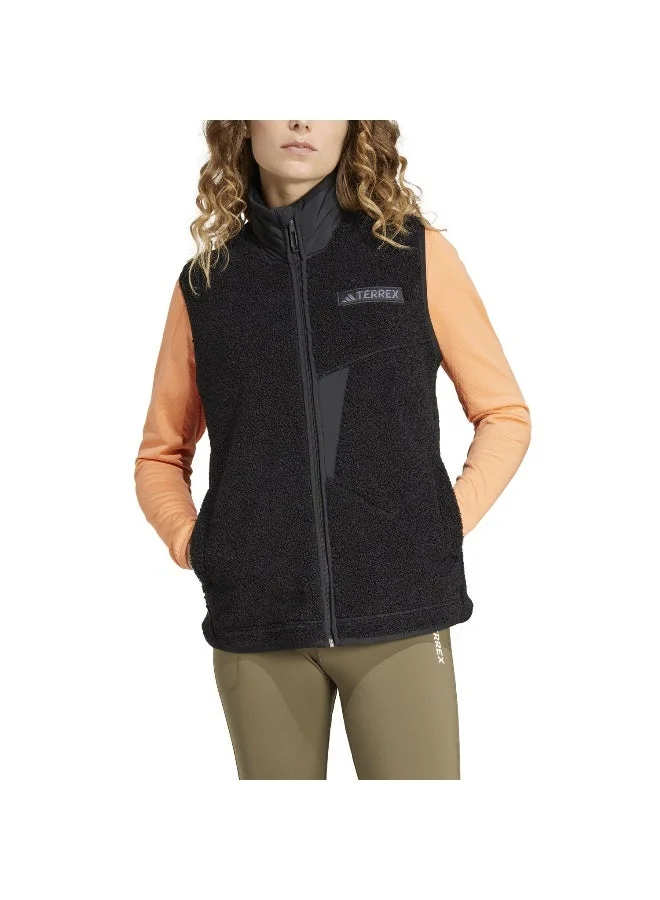 Adidas BLACK Adidas W Xpl Hp Fl Vst Black Polarfleece-Full Zip Polarfleece Apparel For Women for Women | Best Price UAE