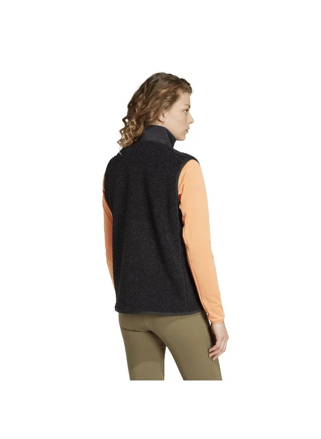 Adidas BLACK Adidas W Xpl Hp Fl Vst Black Polarfleece-Full Zip Polarfleece Apparel For Women for Women | Best Price UAE