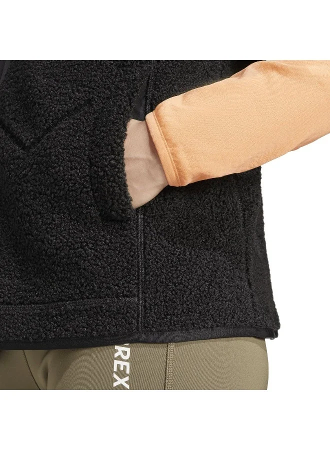 Adidas BLACK Adidas W Xpl Hp Fl Vst Black Polarfleece-Full Zip Polarfleece Apparel For Women for Women | Best Price UAE