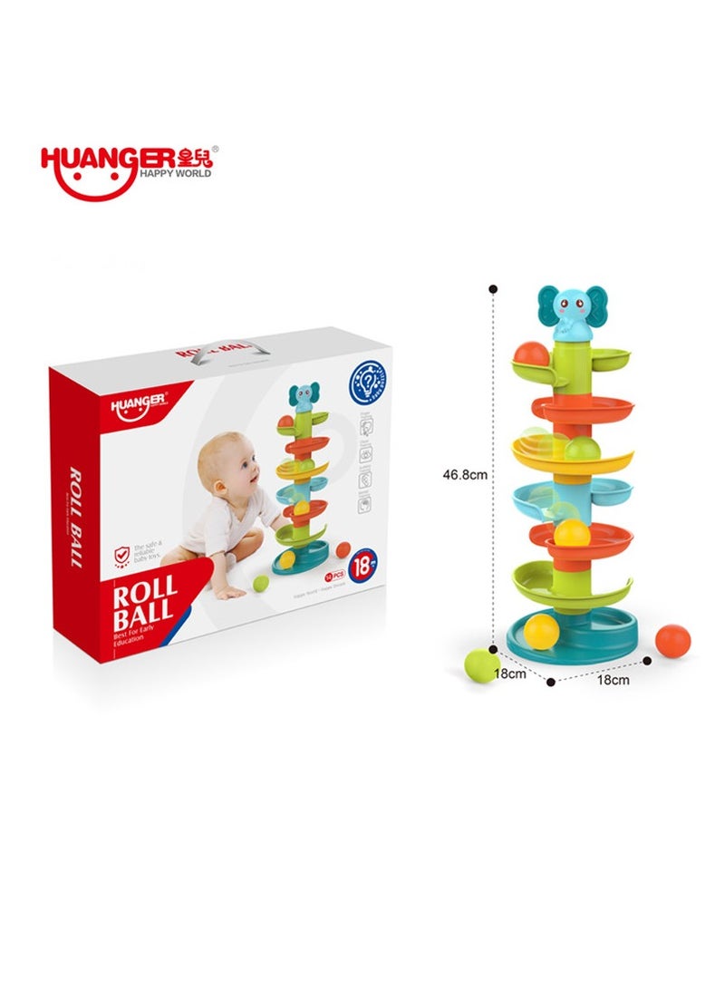 هوانجر طفل لعبة برج الكرة ، والرخام الملونة مكدسة تشغيل اللعبة ، 40.8 سم