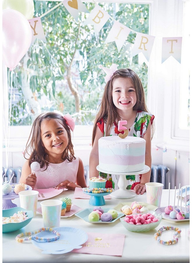 Talking Tables Pink Number 1 Candle with Gold Glitter Premium Quality Cake Topper Decoration For Kids, Adults, Teenagers, 1st Birthday Party, Anniversary, Milestone Age, 3" - Image 4