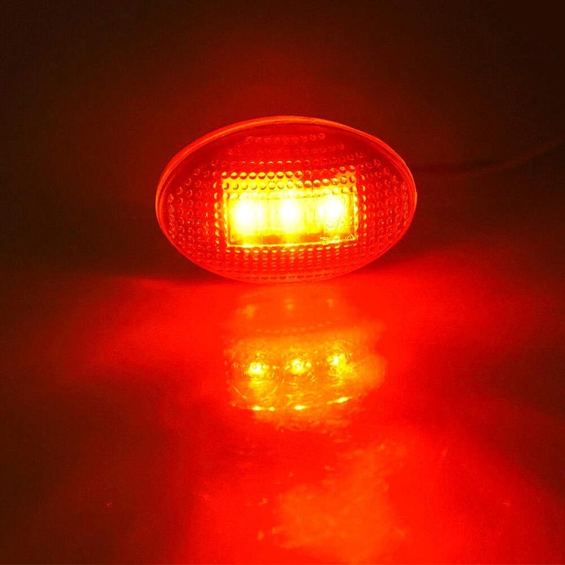 KEING Dually Bed Fender Side Marker LED Lights For Ford 1999-2020 F250 F350 F450 F550 (2PCS Red + 2PCS Amber) - Image 2