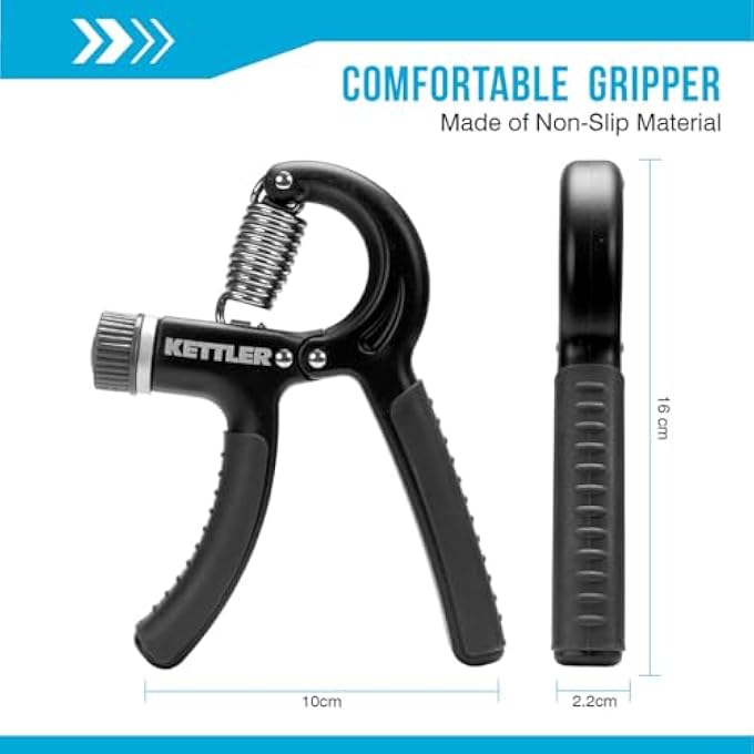 KETTLER - Adjustable Strip Hand Grip (Black/Grey) - 07360-502 (German Brand) - Image 2