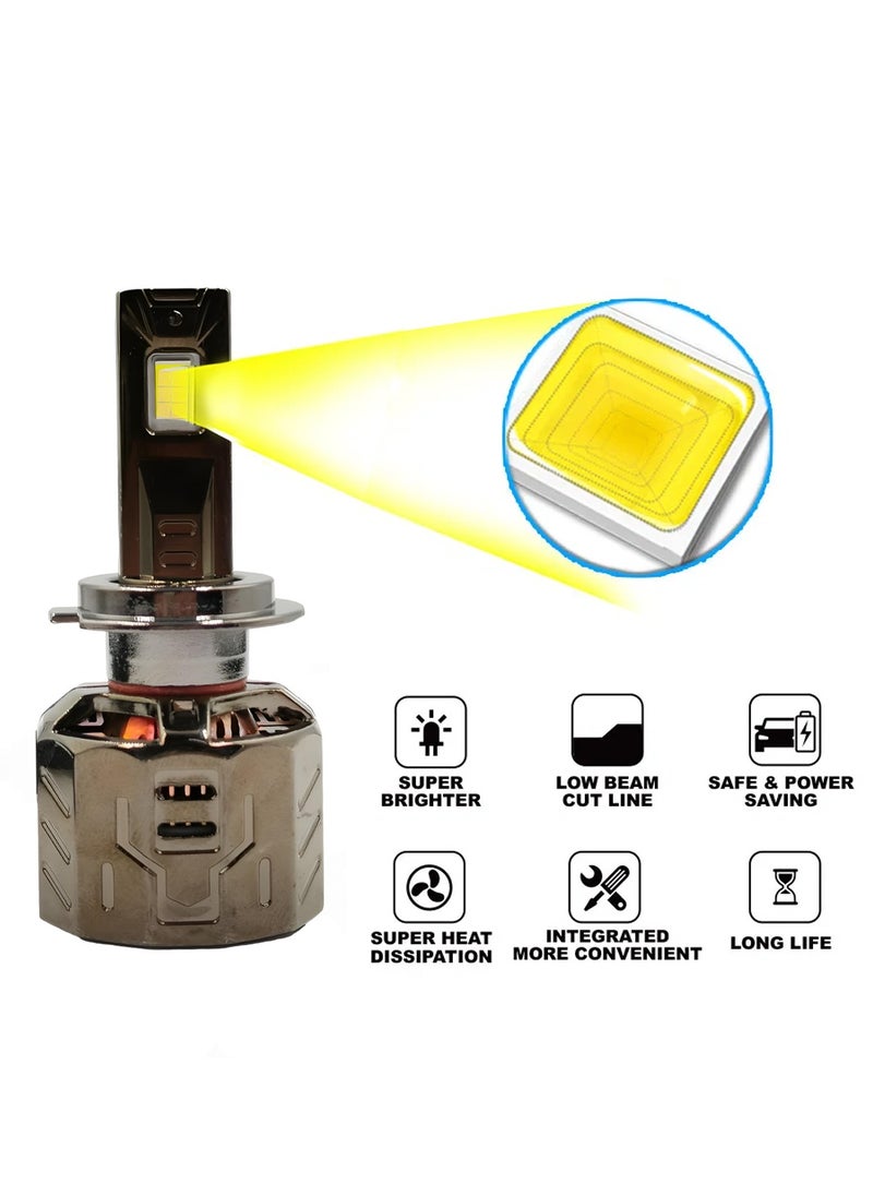 3XR - P130 LED Headlight Bulb Set 260W 30000LM 12V 6500K IP65 Waterproof CANBUS Ready with Aviation Aluminum Heat Sink High Brightness for H7 Car Headlamp - Image 1