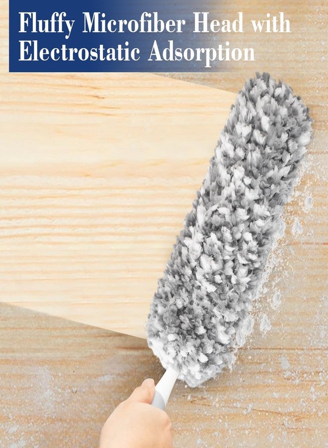 Bryquelin 17.3" Handheld Microfiber Dusters for Cleaning-Detachable & Washable Head, for Furniture, Keyboards, Car Interiors, and Delicate Surfaces - Image 3