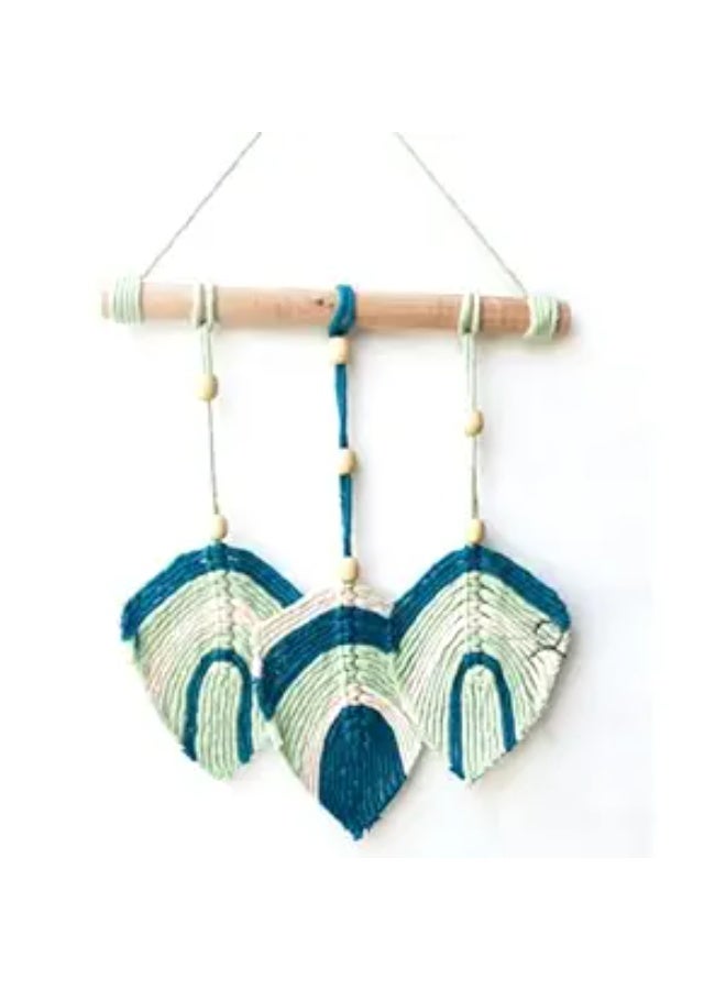 انتيكيانو بساط مكرمية كبير للتعليق على الحائط مصنوع يدويًا من اننتيكانو على الطراز البوهيمي - Image 1