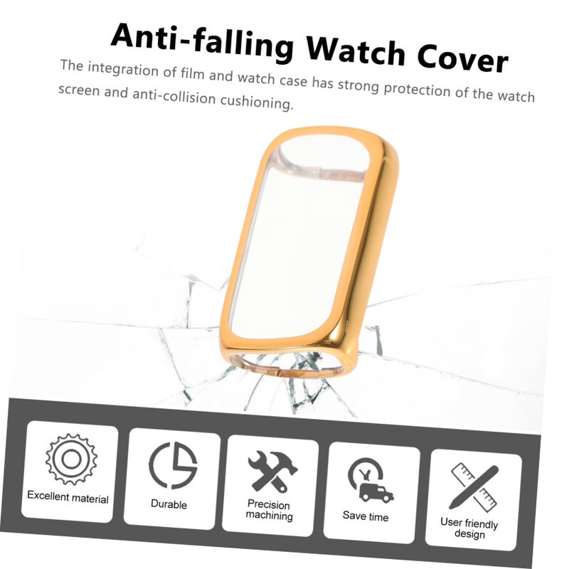 Electroplate Full Cover Protective Case Compatible With Apple Watch Series 8 45mm TPU Transparent - Image 5