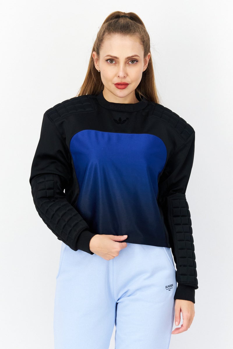 adidas Originals Women Sportswear Fit Football Jersey, Black  - Image 1