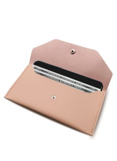 Generic Cash Wallet Money Envelopes For Cash Pu Leather Cash Envelope Wallet Cash Men and Women Envelopes for Budgeting Reusable for Cash Check Billing(Pink)  - Image 1