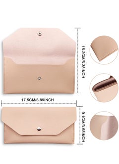 Generic Cash Wallet Money Envelopes For Cash Pu Leather Cash Envelope Wallet Cash Men and Women Envelopes for Budgeting Reusable for Cash Check Billing(Pink)  - Image 2