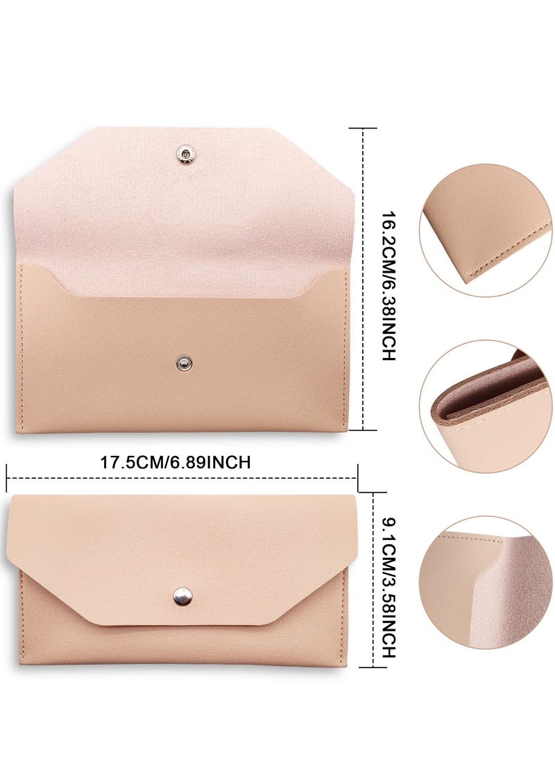 Generic Cash Wallet Money Envelopes For Cash Pu Leather Cash Envelope Wallet Cash Men and Women Envelopes for Budgeting Reusable for Cash Check Billing(Pink)  - Image 2