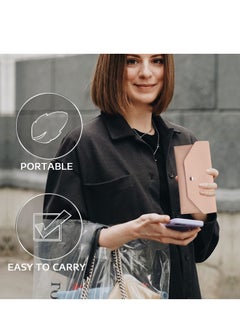 Generic Cash Wallet Money Envelopes For Cash Pu Leather Cash Envelope Wallet Cash Men and Women Envelopes for Budgeting Reusable for Cash Check Billing(Pink)  - Image 4