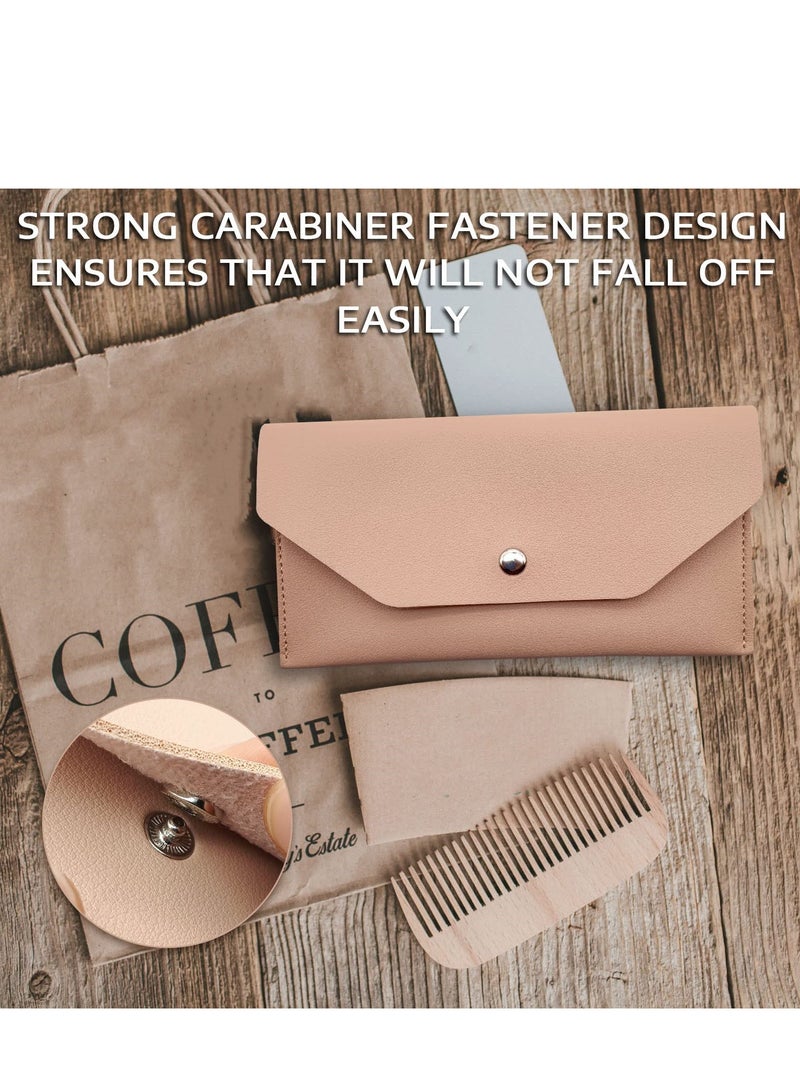 Generic Cash Wallet Money Envelopes For Cash Pu Leather Cash Envelope Wallet Cash Men and Women Envelopes for Budgeting Reusable for Cash Check Billing(Pink)  - Image 3