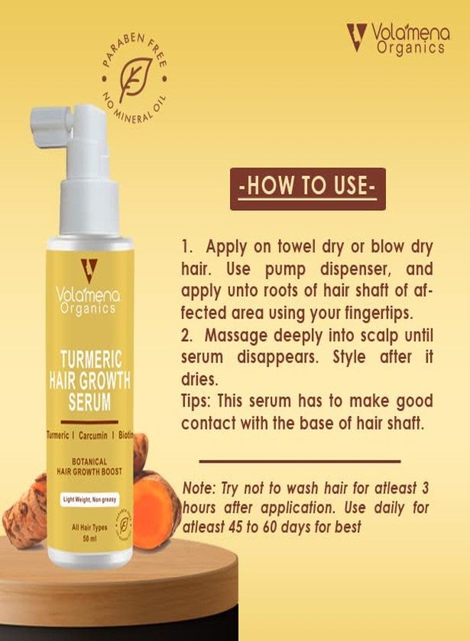 VOLAMENA WITH DEVICE Volamena Turmeric Hair Serum Advanced Hair Growth Serum For Men & Women 50 ml - Image 4
