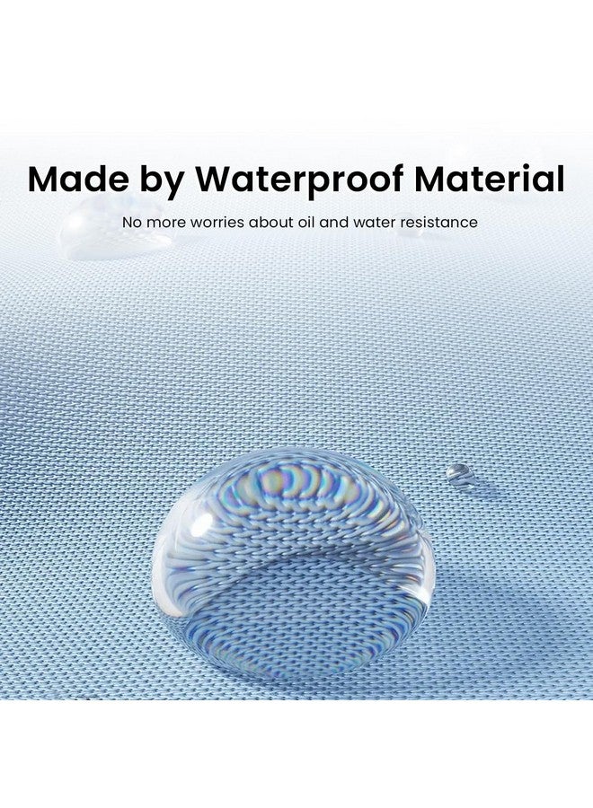 HASTHIP غطاء ثلاجة HASTHIP® 1 قطعة بتصميم زهور مع شرابة، غطاء غبار للثلاجة مع جيوب، 26.3x55 بوصة، غطاء غبار من البوليستر لثلاجة المطبخ للثلاجة الجانبية - Image 3