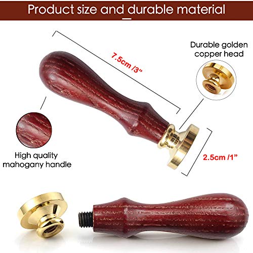 KKSUBCA Wax Seal Stamp Gift Box Set, 6 Pcs Sealing Wax Stamps Copper Seals 1 Wooden Hilt, Wax Stamp Kit for Cards Envelopes, Gift Packaging (Animal Insect Series) - Image 5