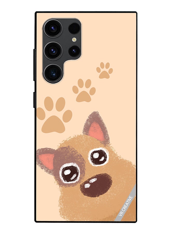 VR CREATIVE Protective Case Cover For Samsung Galaxy S24 Ultra Cute Doggie Design Multicolour - Image 1