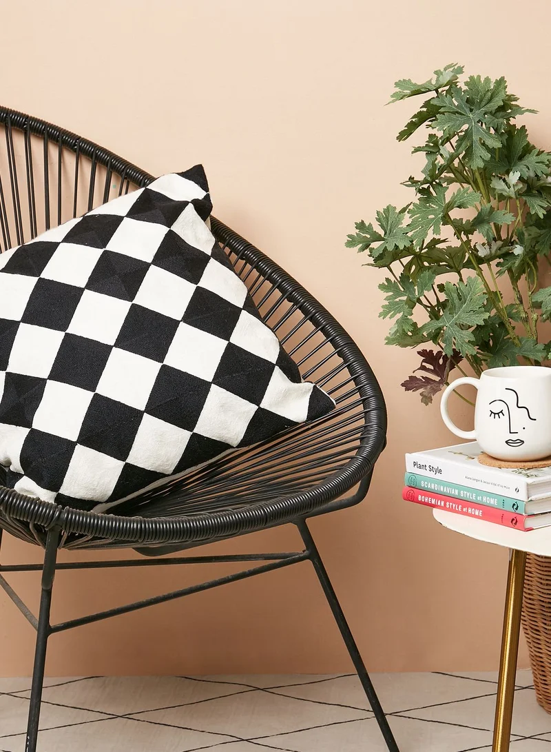 AURORA Checked Cushion With Insert 45X45Cm