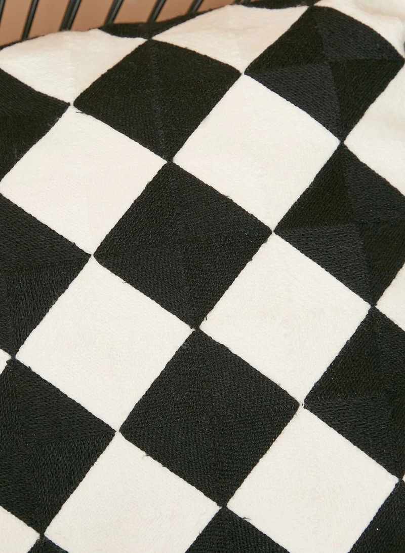AURORA Checked Cushion With Insert 45X45Cm