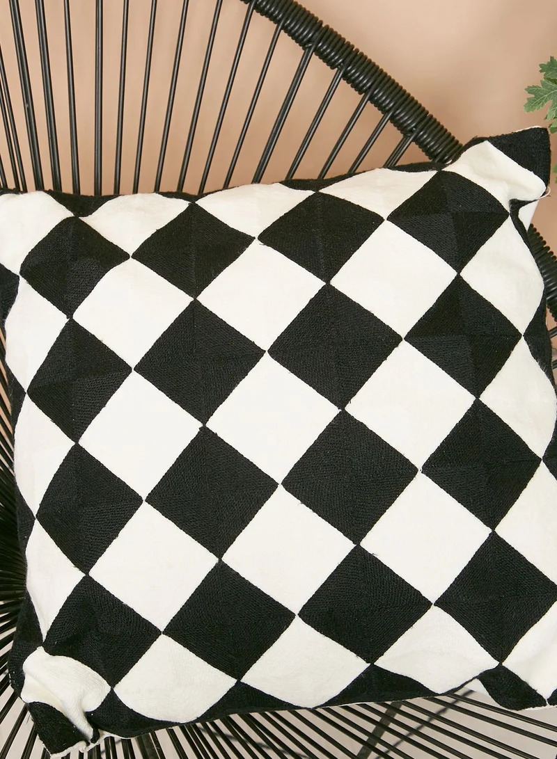 AURORA Checked Cushion With Insert 45X45Cm