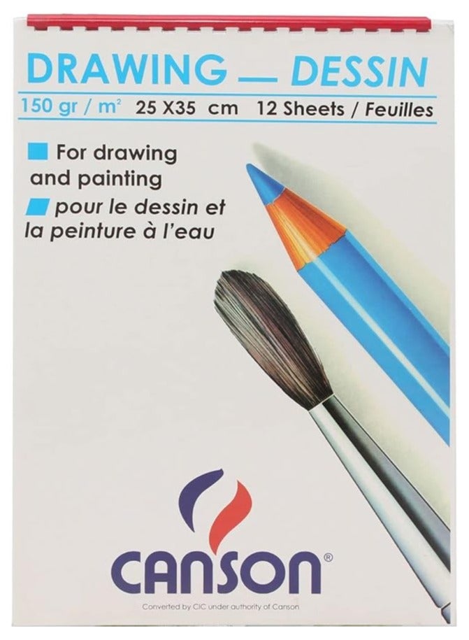كانسون دفتر رسم كانسون للرسم ( 35 × 25 ) - أبيض - Image 1
