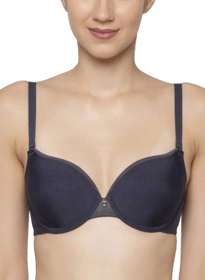 Triumph Triumph Women's Mesh T-Shirt Bra Padded Wired Seamless T-Shirt Bra (123I290_Graphite_32D)