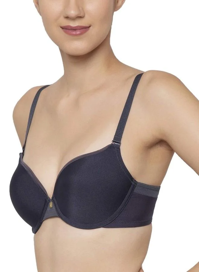 Triumph Triumph Women's Mesh T-Shirt Bra Padded Wired Seamless T-Shirt Bra (123I290_Graphite_32D)