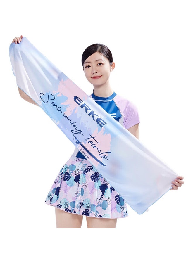 ERKE Cooling Towel, Ice Silk Quick-Dry Refreshing Heat-Relief Sweat Towel, Swimming Fitness Printed Sweat-Absorbing Towel - Image 2