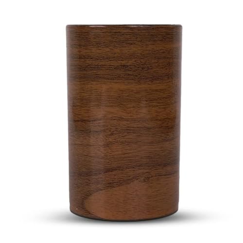 SHENRON Toothbrush Holder and Handwash Liquid Dispenser for Wash Basin, Bathroom and Sink, Combo Bathroom Accessories Set for Utility and Bathroom Décor (Wooden Brown) - Image 5