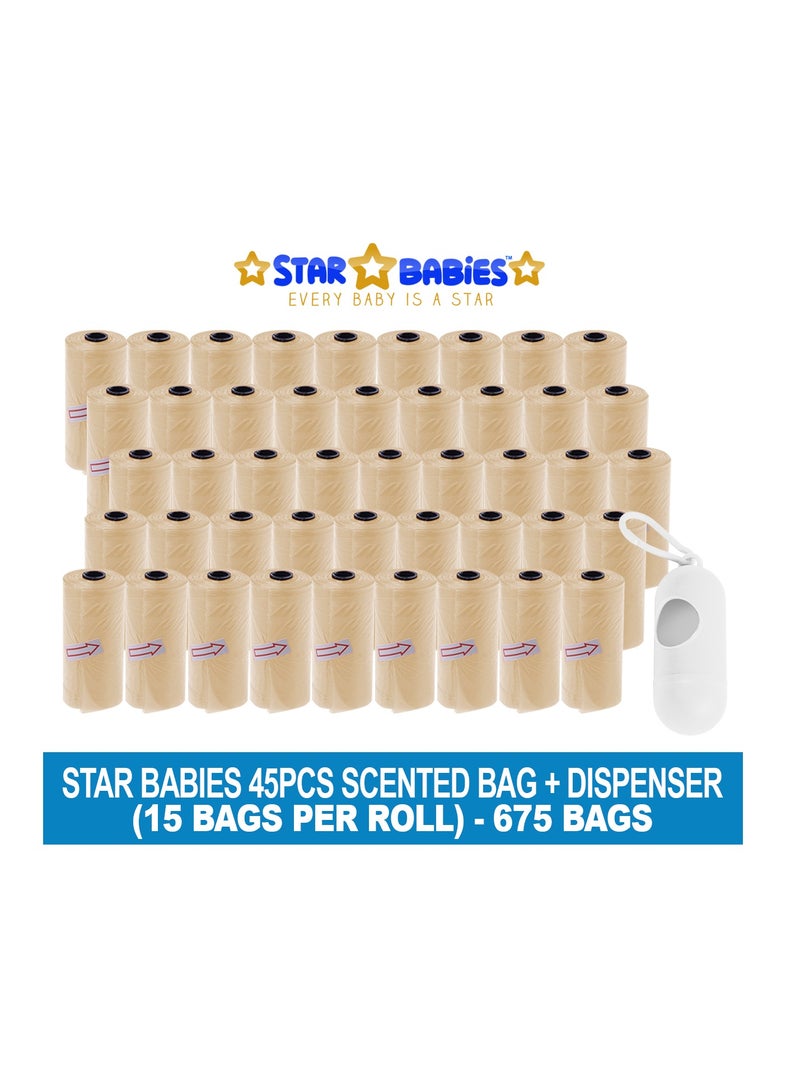 STAR BABiES Star Babies Scented Bag-Pack of 45/675bags with Dispenser - Ivory  - Image 2