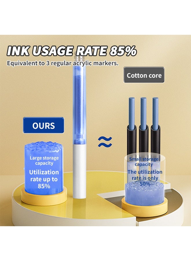ENMY 60-Color Direct Liquid Acrylic Markers 3× Larger Ink Capacity Acrylic Paint Pens with Wear-Resistant Tips Bright & Durable Acrylic Paint Markers Fabric Markers Professional Art Painting Supplies Kit for Rock Wood Canvas Glass Paper - Image 3