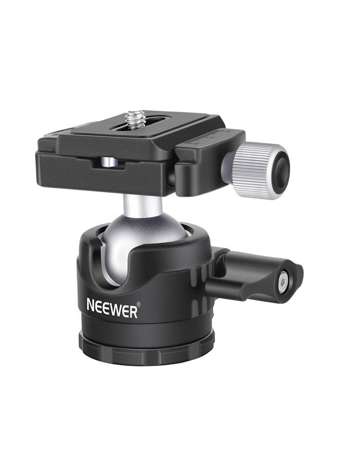 NEEWER 28mm Low Profile Tripod Ball Head 360° Panoramic Rotating with 1/4" Arca Type Quick Release Plate and Bubble Level for DSLR Cameras Tripods Monopods Slider, Max Load: 6.6lb/3kg - Image 2