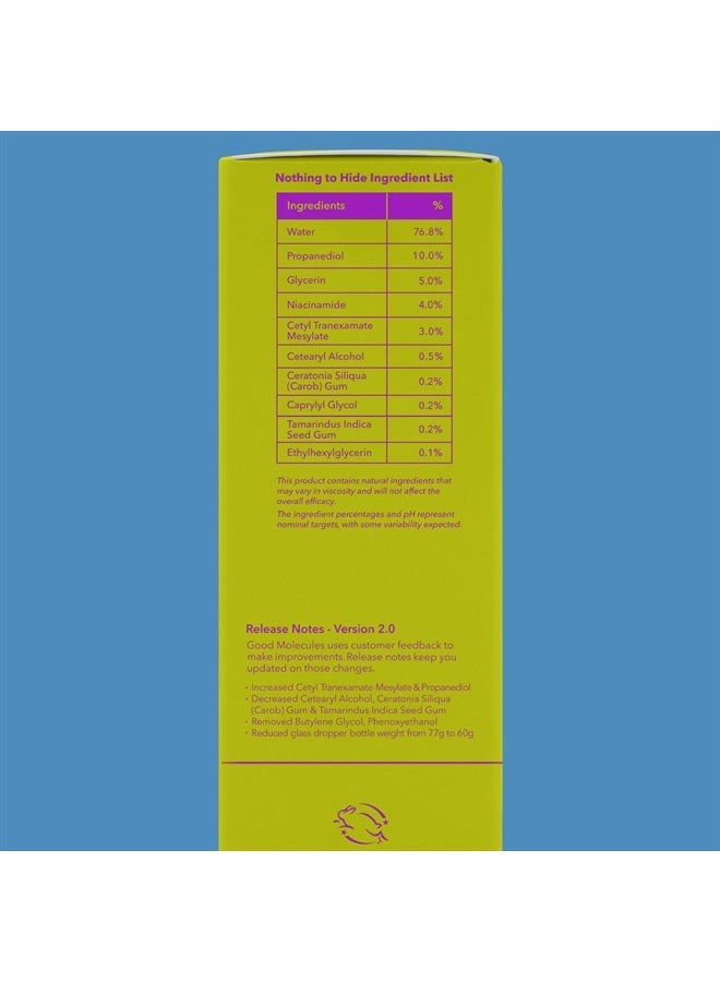 Good Molecules مصل تصحيح تغير اللون - ملح إستر حمض الترانيكساميك والنياسيناميد للبقع الداكنة وأضرار الشمس والبقع العمرية - العناية بالبشرة الوجه - Image 3