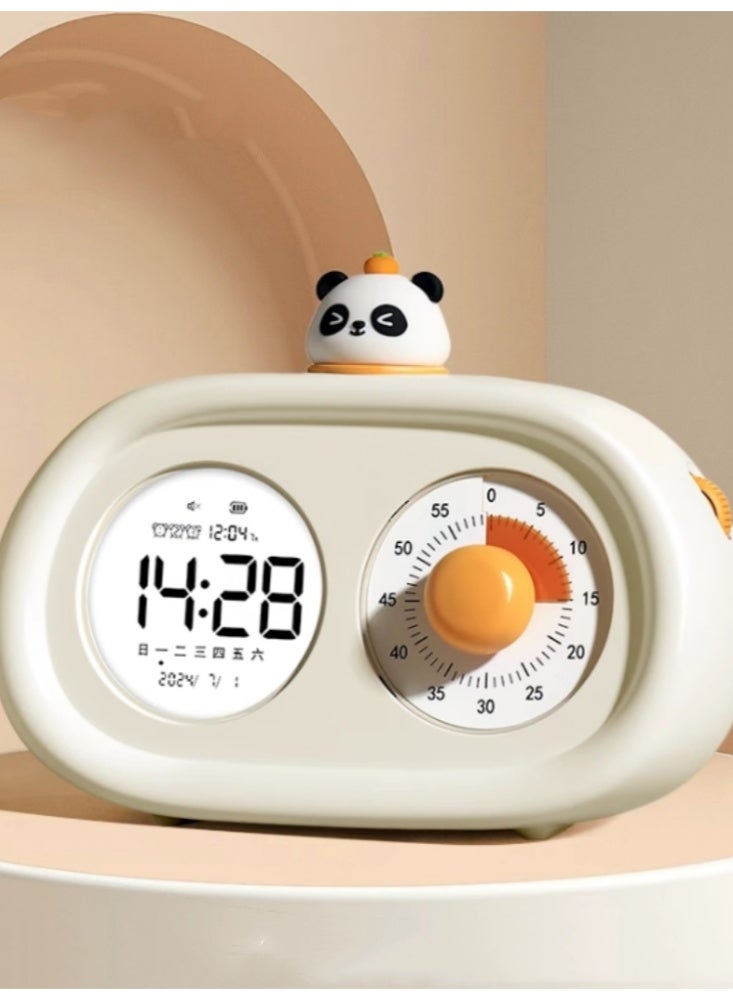 Elementary School Children's alarm clock Timer Time Management Autonomic Artifact Learning Alarm Clock For Special Use【Doll - Panda】 - Image 1