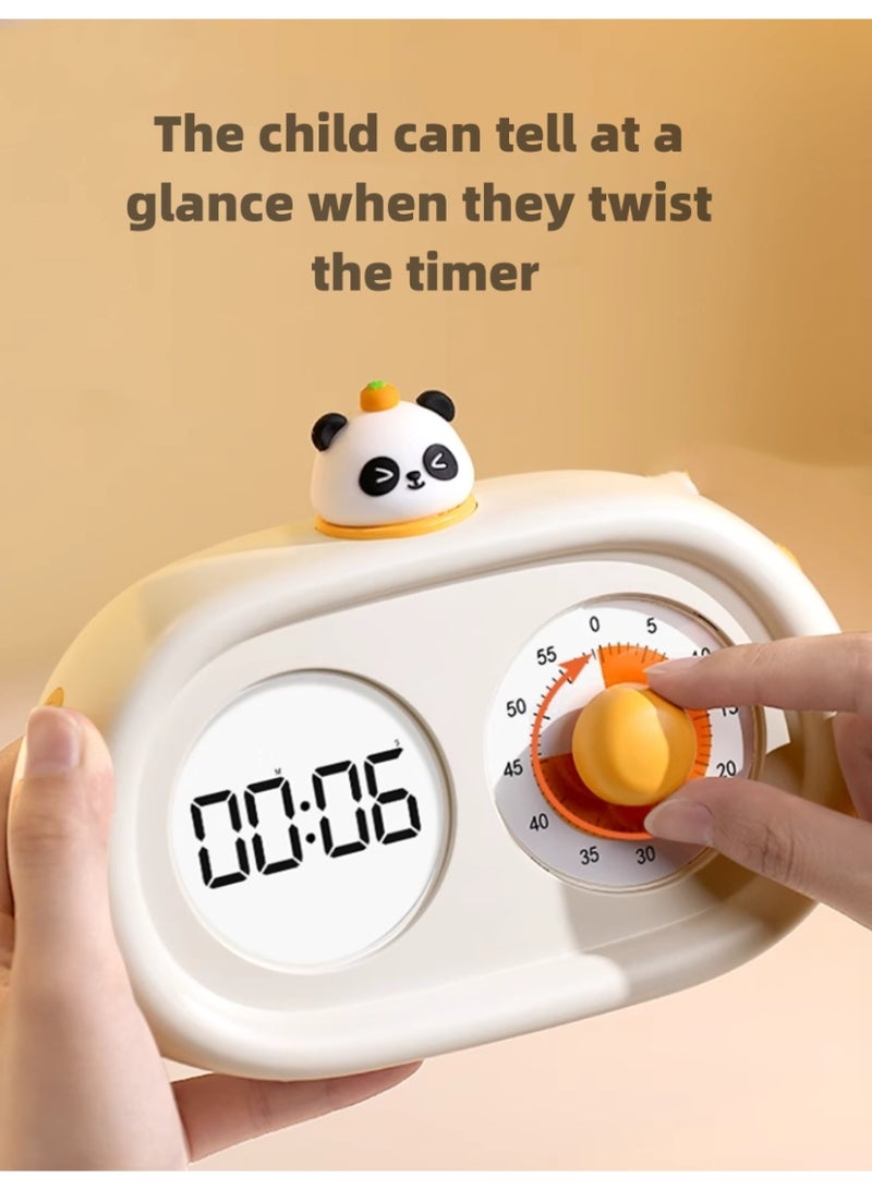 Elementary School Children's alarm clock Timer Time Management Autonomic Artifact Learning Alarm Clock For Special Use【Doll - Panda】 - Image 2