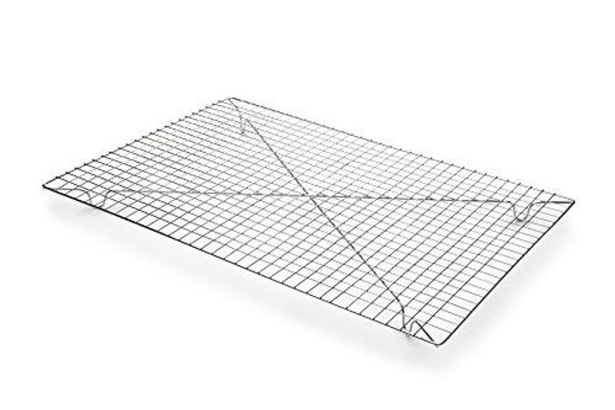 Fox Run Rectangular Cooling Rack, Iron/Chrome, 18-Inch x 12.5-Inch, Metallic