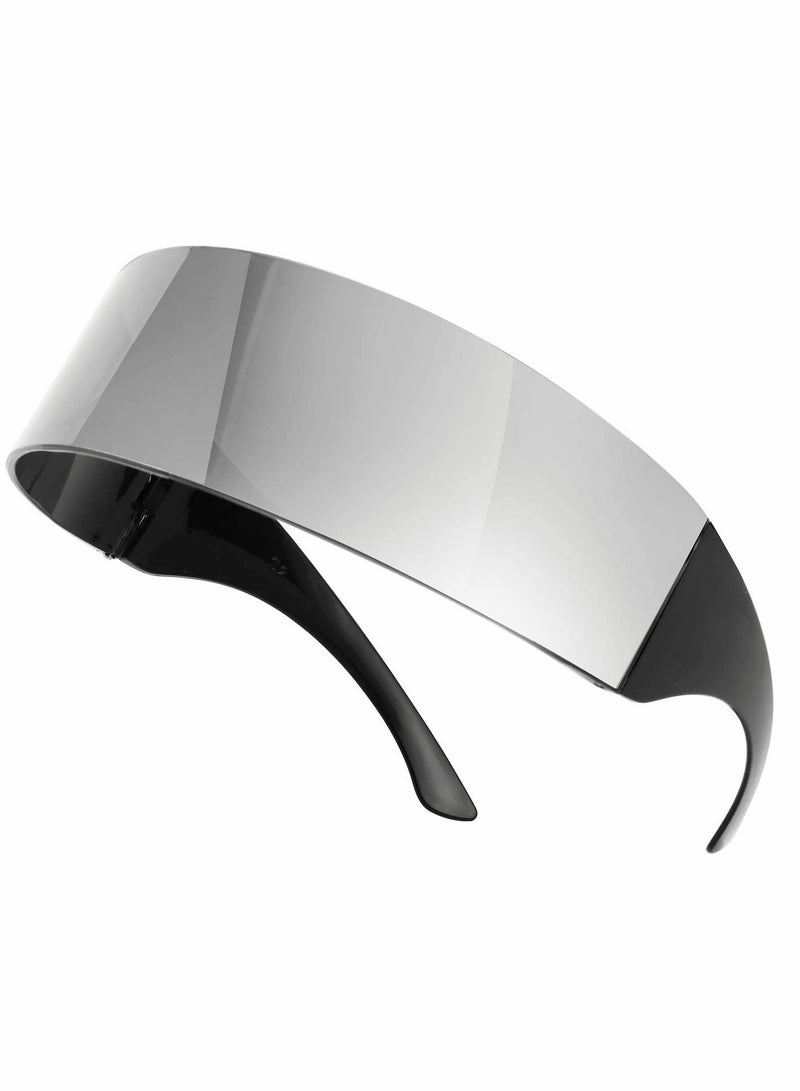 Excefore Punk Style Glasses Cosplay Tools Funny Futuristic Wraparound Costume Sunglasses Futuristic Glasses Party Decor Supplies - Image 1