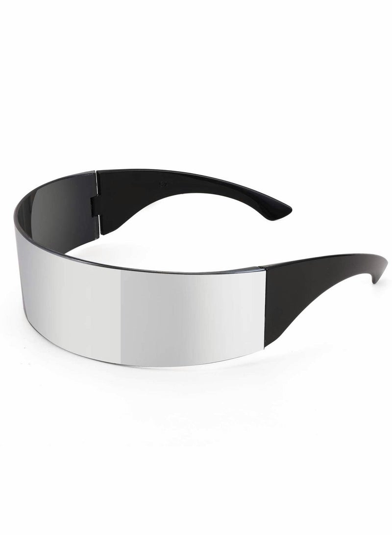 Excefore Punk Style Glasses Cosplay Tools Funny Futuristic Wraparound Costume Sunglasses Futuristic Glasses Party Decor Supplies - Image 2