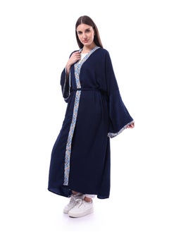 Andora Long Sleeves Koftan With Side Pocket _ Navy  - Image 3