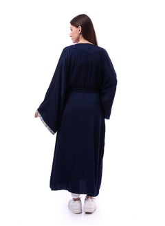 Andora Long Sleeves Koftan With Side Pocket _ Navy  - Image 4