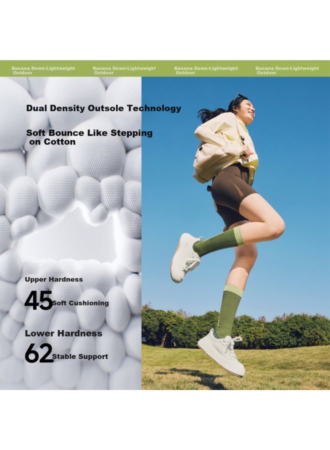 Beneunder Canvas Shoes Women's Thick-soled Platform Shoes Four Seasons Cloud Shoes White Shoes Height-increasing Thin Grass Green Cw695 - Image 2